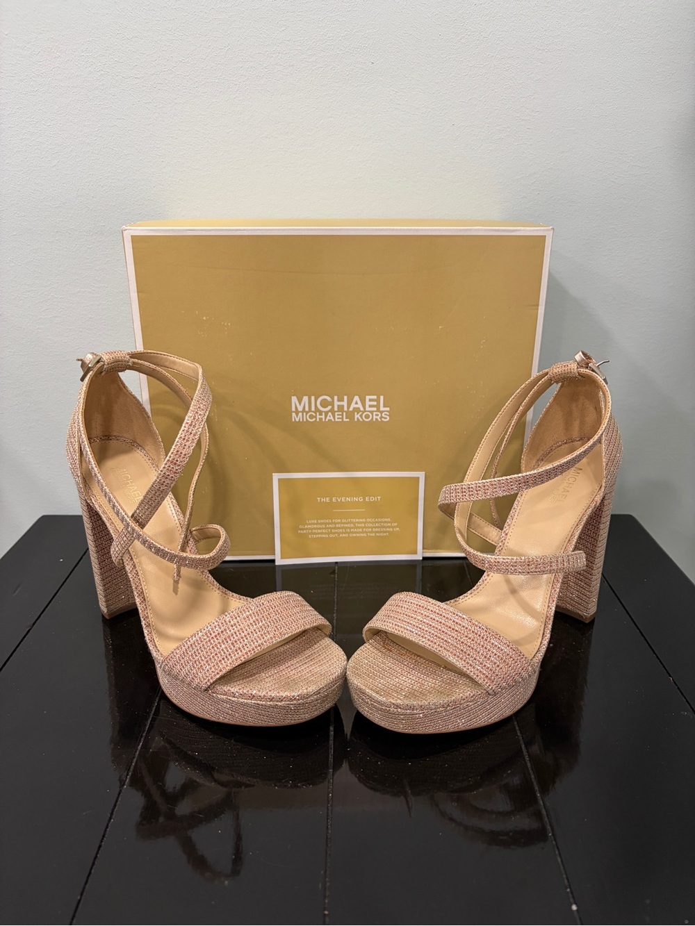 MICHAEL Michael Kors Blush Pink Platform Block Heel Sandals